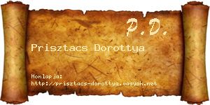 Prisztacs Dorottya névjegykártya